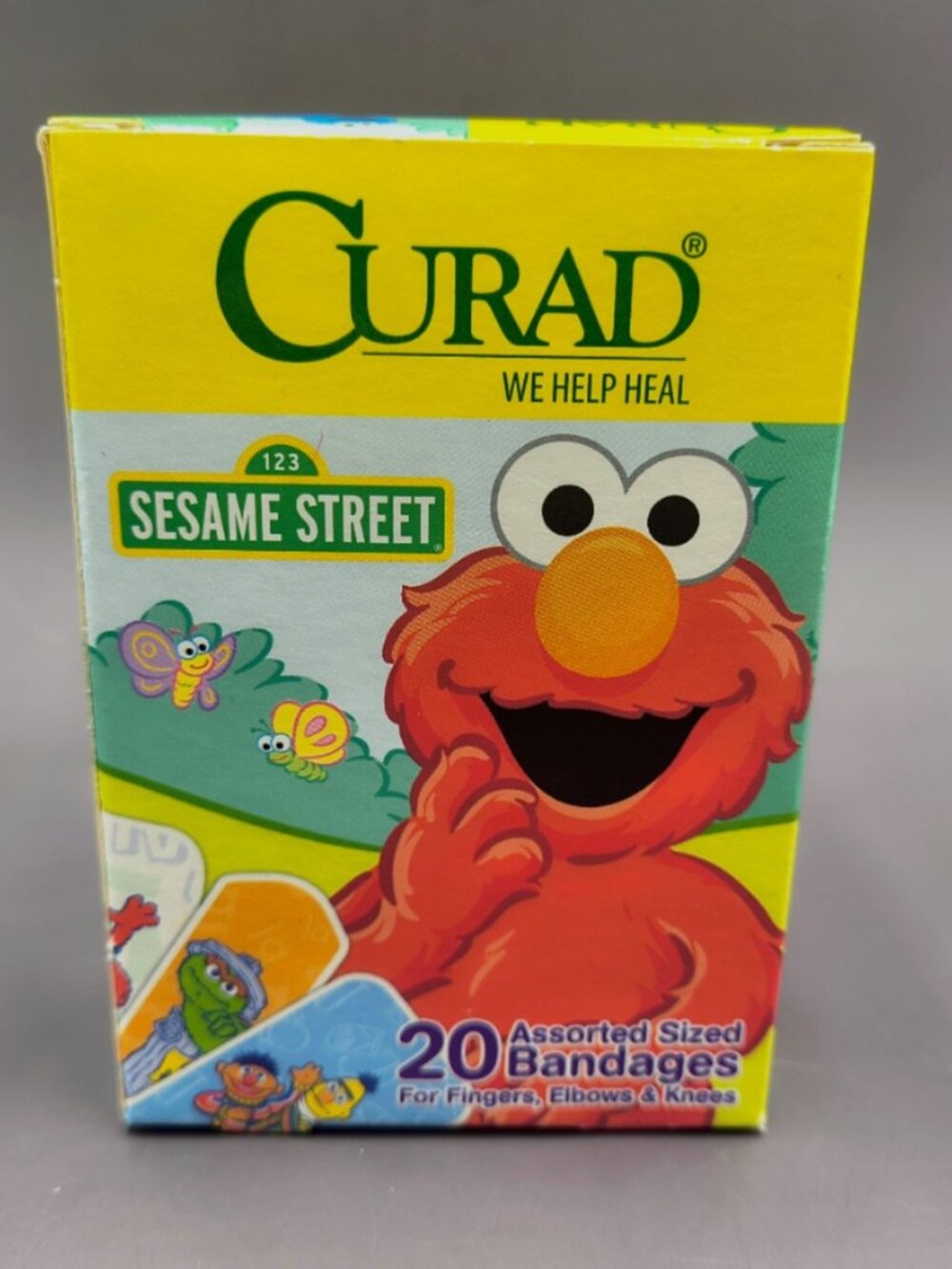 Sesame Street Curad Bandages Assorted Sizes - One Box of 20